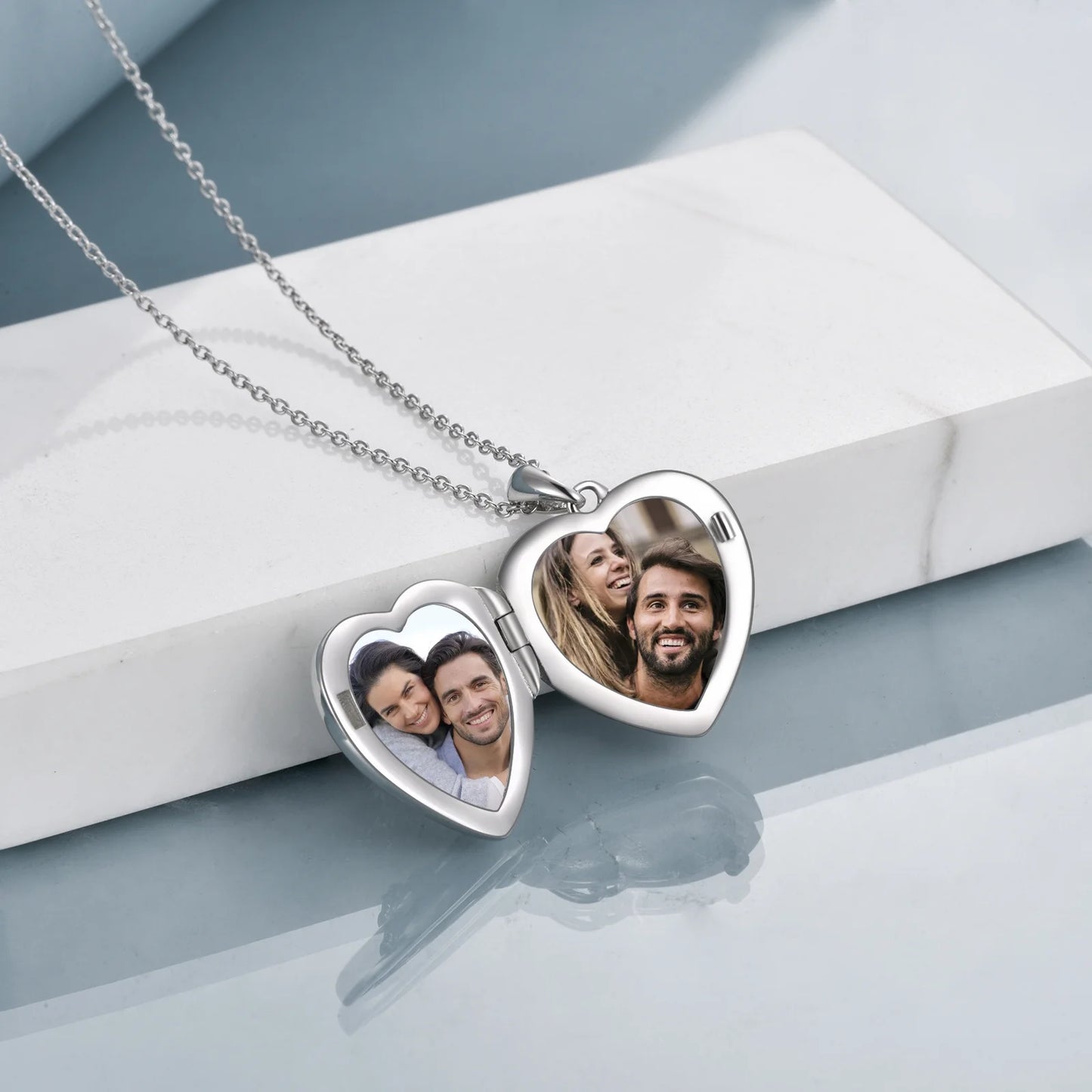 Sterling Silver Heart Cat Lockets Necklace That Holds Pictures Jewelry Birthday Anniversary Mothers Day Christmas Gifts for Women