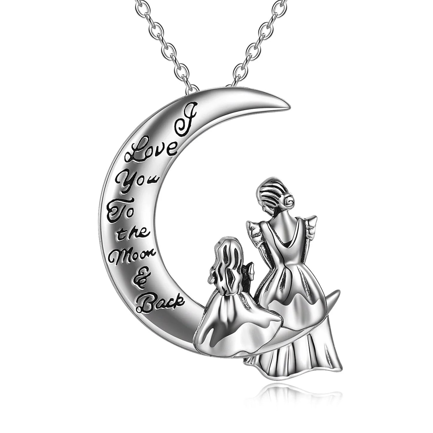 Mom Necklace for Women Sterling Silver Mother Daughter Necklace "Always My Daughter Forever My Friend" Jewelry Birthday Christmas Valentines Mothers Day Pendent Gifts