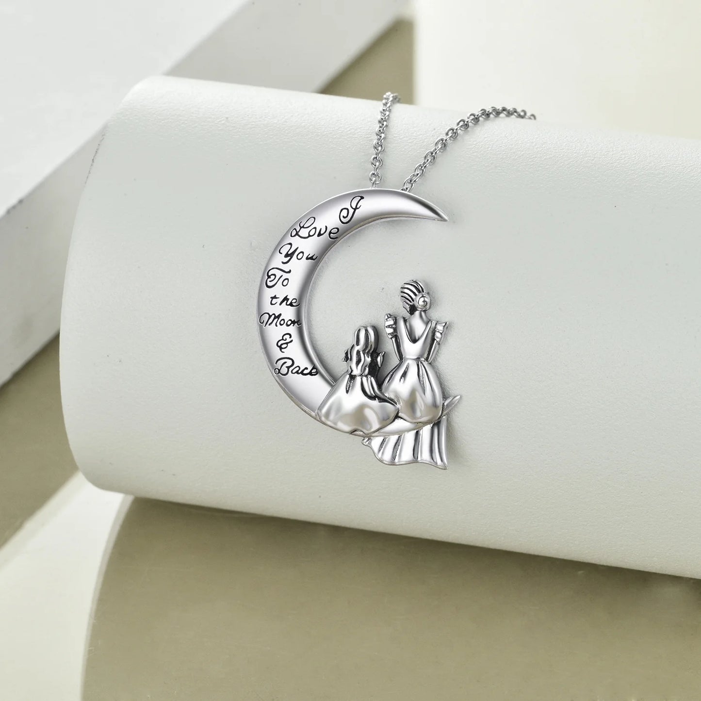 Mom Necklace for Women Sterling Silver Mother Daughter Necklace "Always My Daughter Forever My Friend" Jewelry Birthday Christmas Valentines Mothers Day Pendent Gifts