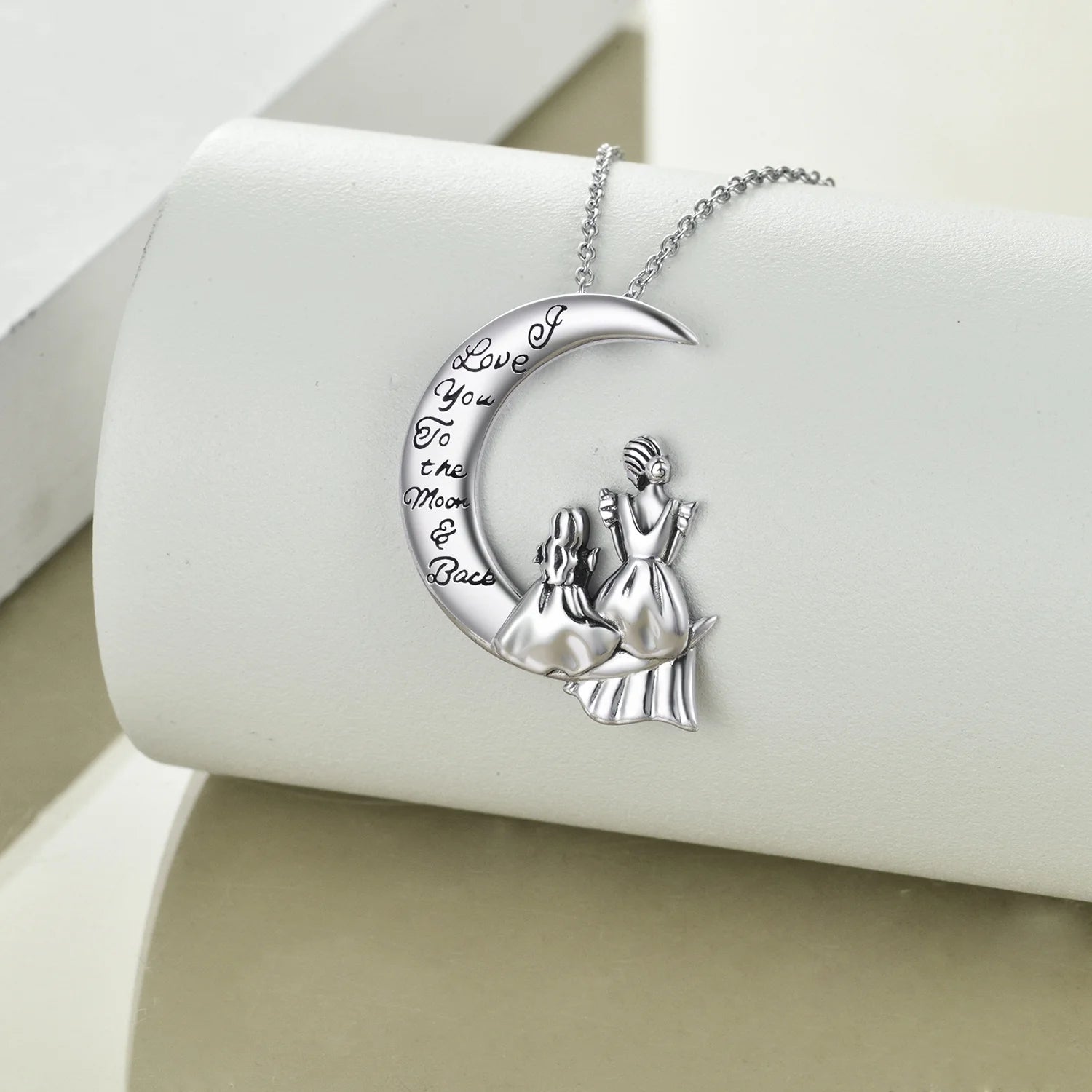 Mom Necklace for Women Sterling Silver Mother Daughter Necklace "Always My Daughter Forever My Friend" Jewelry Birthday Christmas Valentines Mothers Day Pendent Gifts