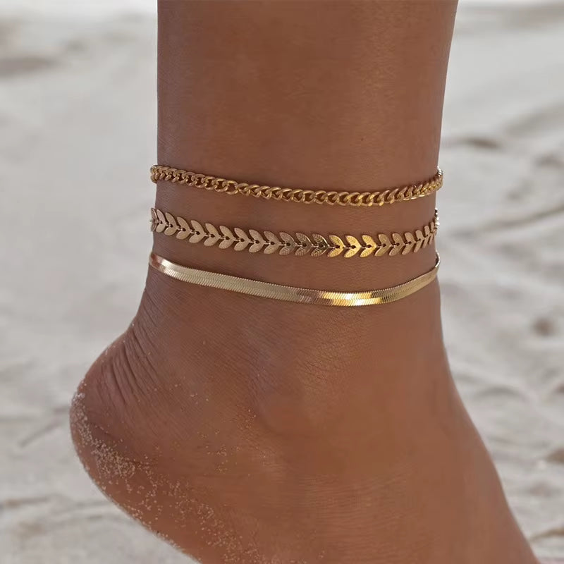 SolSpirit™ Bohemian Turquoise Star Anklet – Walk Free, Shine Bold