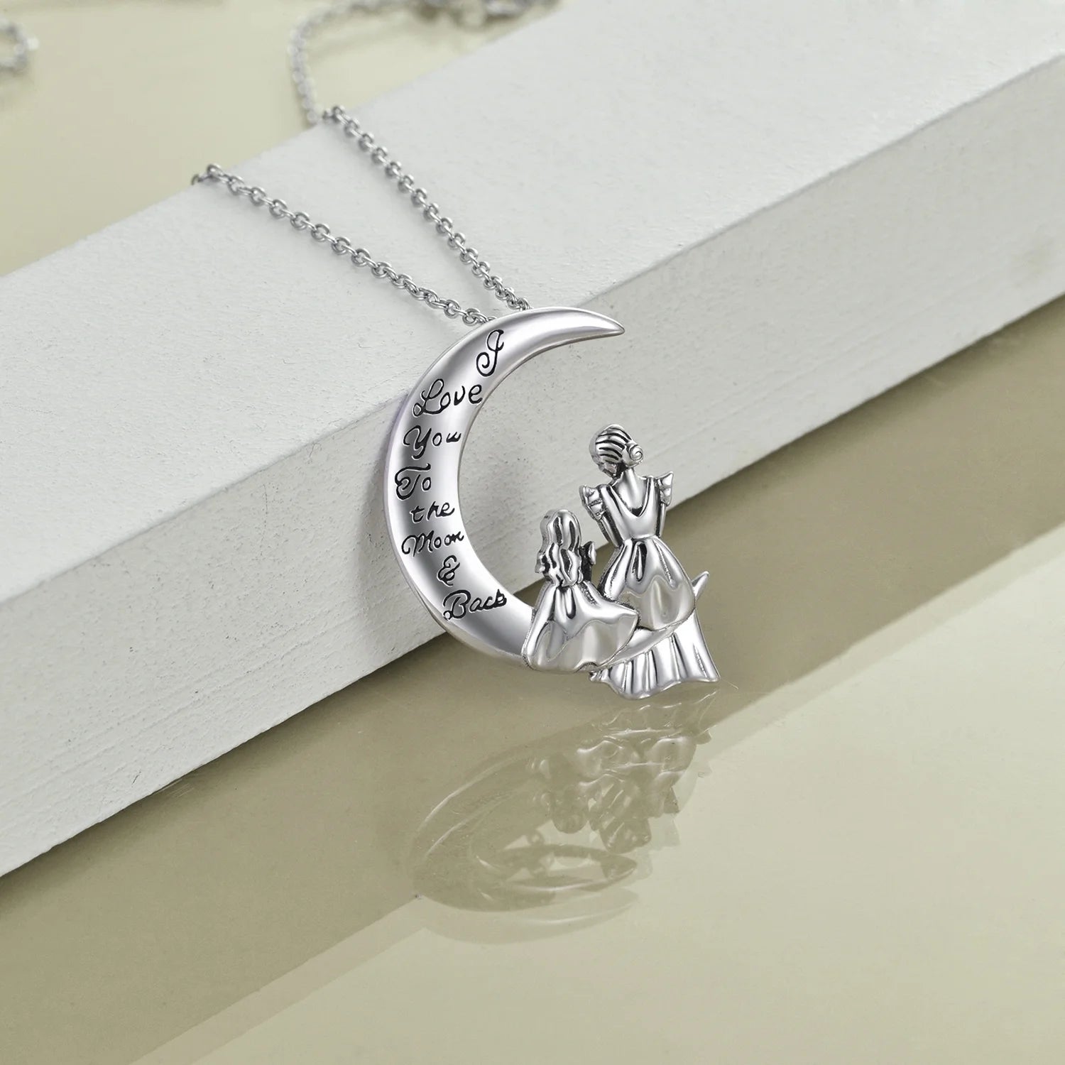 Mom Necklace for Women Sterling Silver Mother Daughter Necklace "Always My Daughter Forever My Friend" Jewelry Birthday Christmas Valentines Mothers Day Pendent Gifts